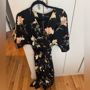 Zara floral kimono style jumpsuit - size M